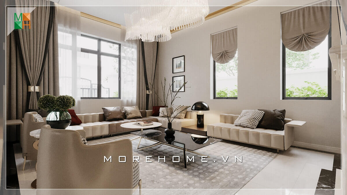 Ấn tượng với mẫu thiết kế phòng khách chung cư, nhà phố, biệt thự,... Rất hiện đại và tiện nghi. Thiết kế phòng khách nhà phố