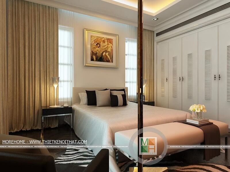 Mẫu giường ngủ hiện đại, bọc da đầu giường cho phòng ngủ biệt thự nhà phố