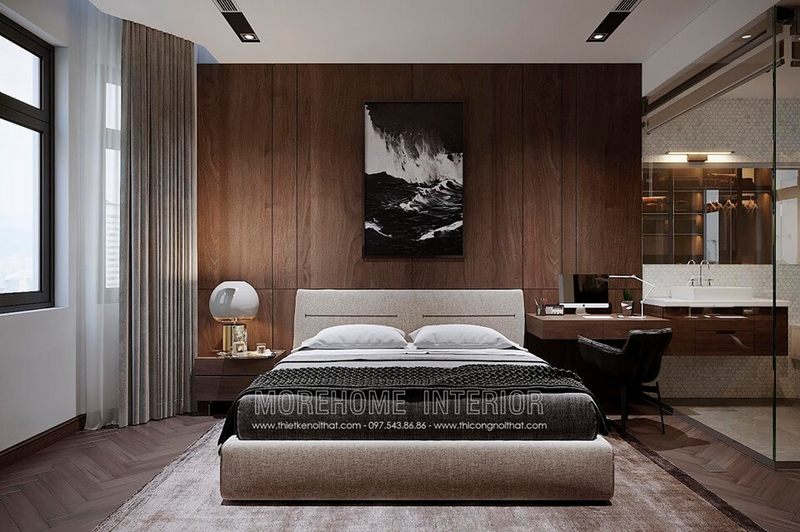 Thiết kế nội thất phòng ngủ đẹp cho nhà biệt thự hiện đại