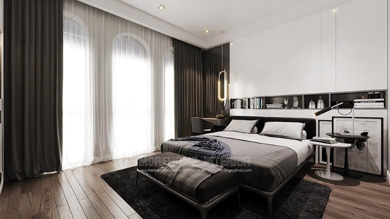 Thiết kế nội thất phòng ngủ đẹp cho biệt thự Louis city tại Hà Nội