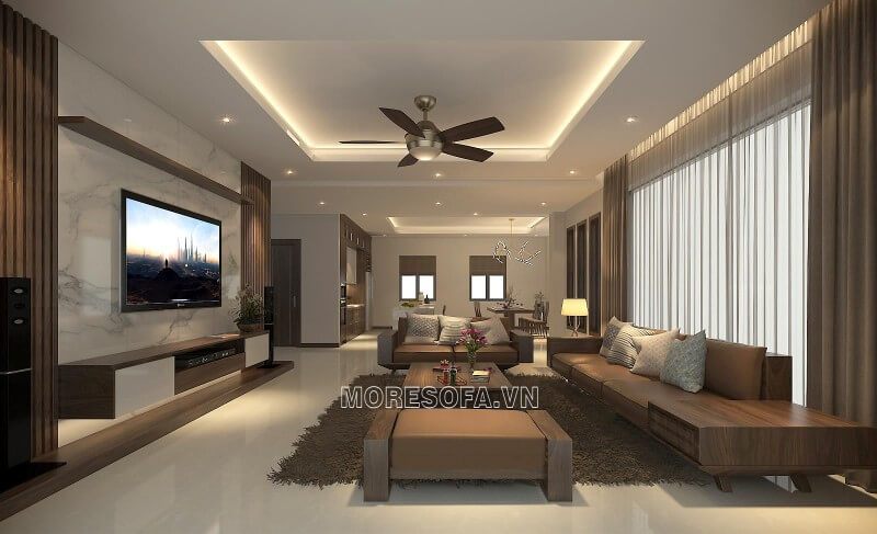 Sofa gỗ hiện đại đẹp cho phòng khách