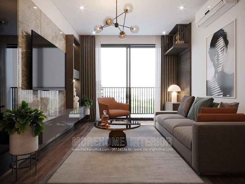 Trang trí phòng khách với đá ốp tường cao cấp
