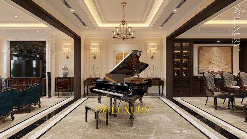 Mẫu đá lát nền đẹp chất lượng cao cho không gian phòng khách rộng