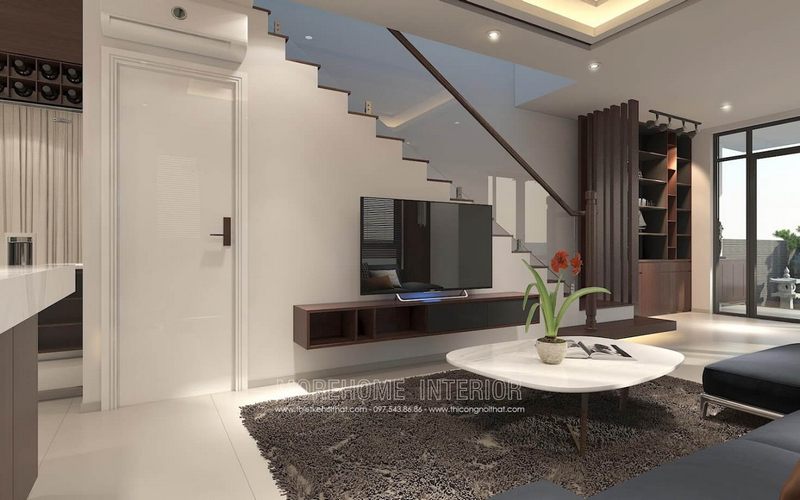 Cửa gỗ thông phòng cao cấp sử dụng chất liệu Acrylic An Cường chung cư Vinhomes MH07