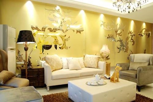 Giấy dán tường màu vàng mang phong cách riêng